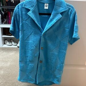 Zumba Fitness Aqua Blue Textured Top